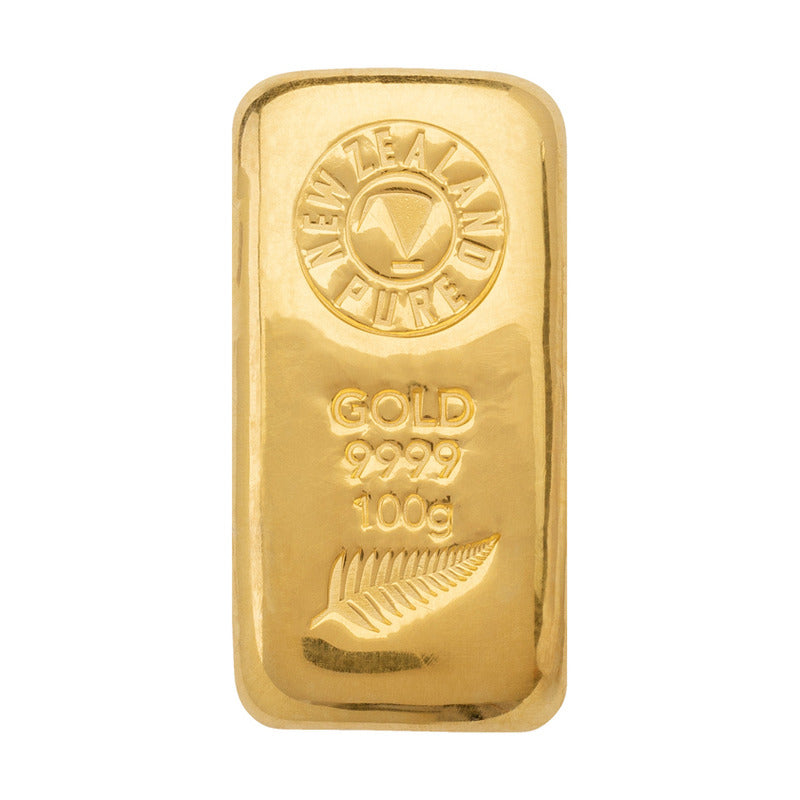 100g NZ Pure Gold Cast Bar 99.99%