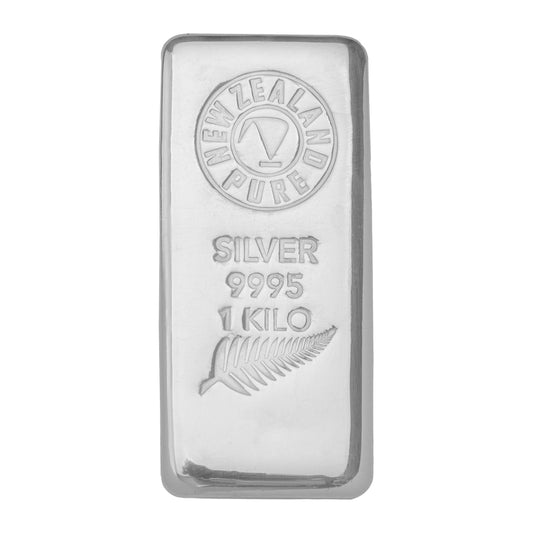 1000g NZ Pure Silver Cast Bar 99.95%