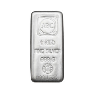 1000g ABC Silver Cast Bullion Bar 99.95%