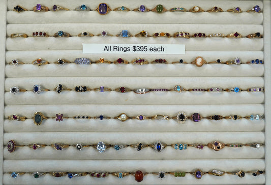 9ct Gold Rings $395ea - Tray #1