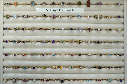 9ct Gold Rings $395ea - Tray #2